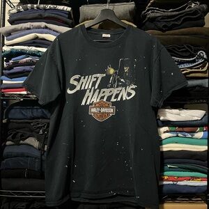 Jerzees Black Graphic Short Sleeve Tee